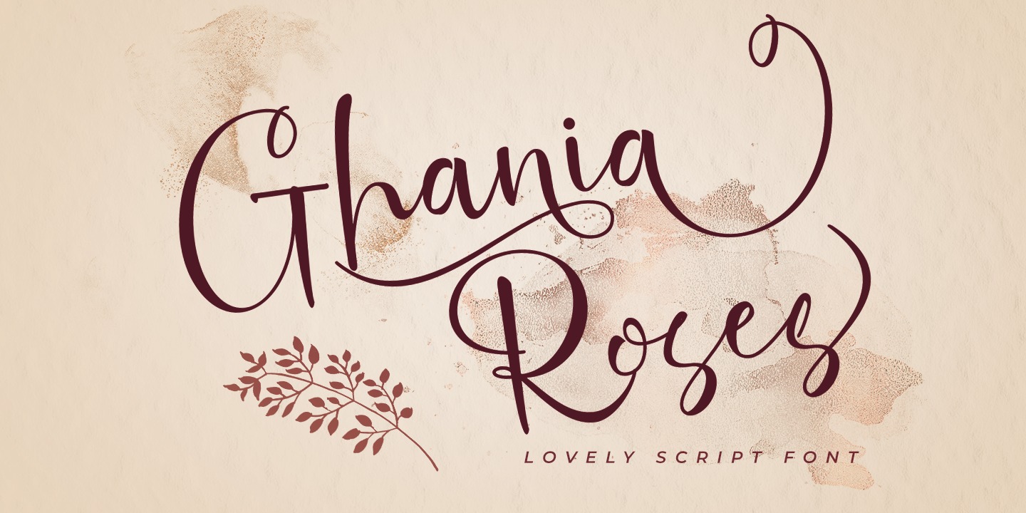 Пример шрифта Ghania Roses #1